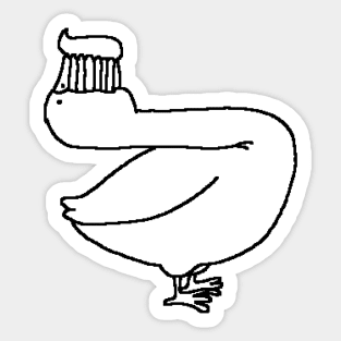 Duck toothbrush Sticker